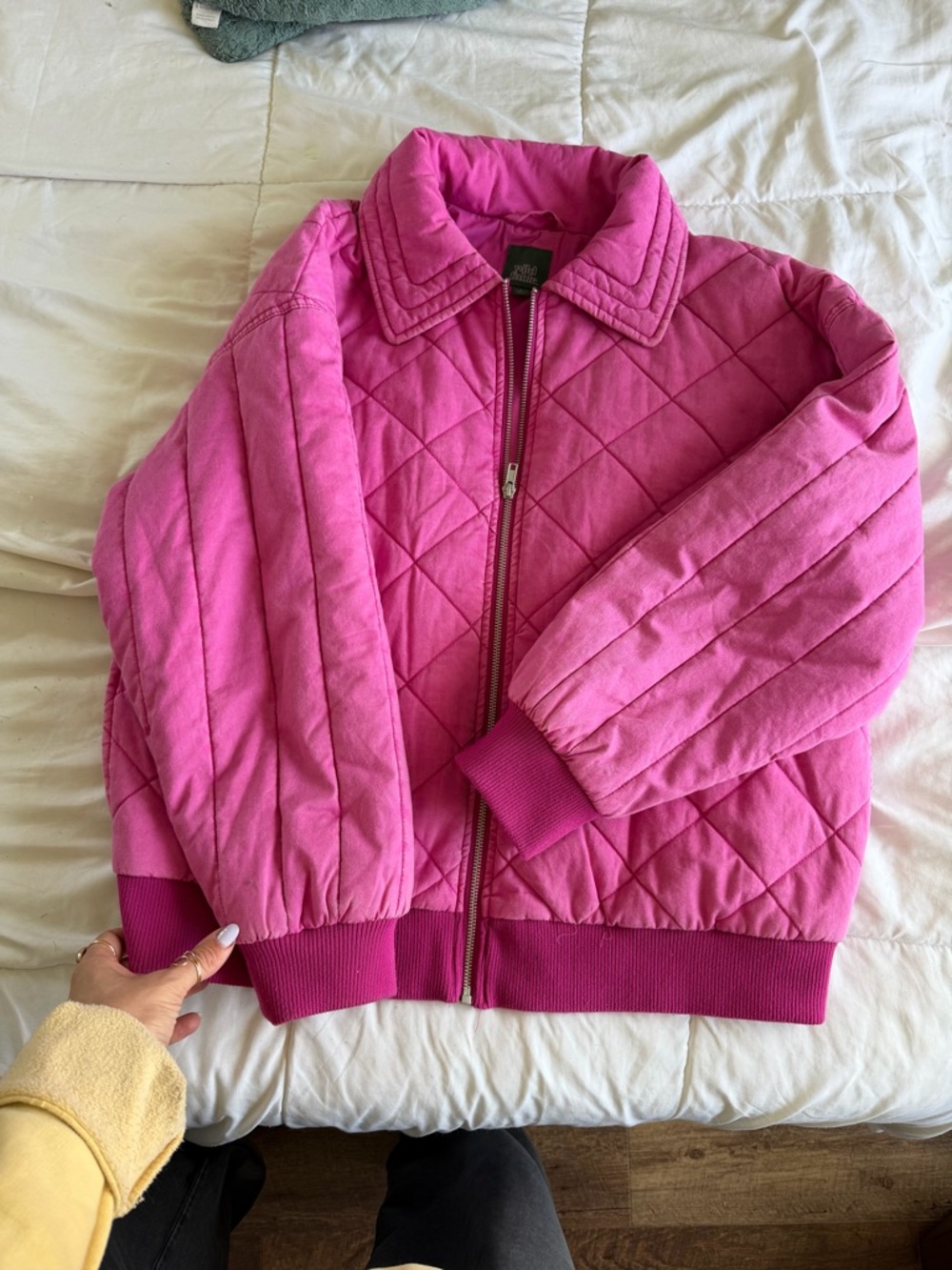 wild fable Pink Quilted Bomber Jacket